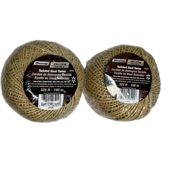 Leigh Secure Line Other - Lehigh Extra Strong Sisal Twine 525 Ft Natural Large Twine 2-Pack Garden Craft P